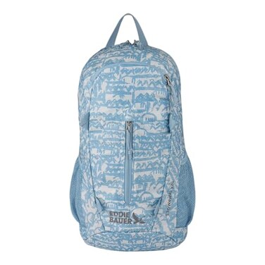 Eddie Bauer Stowaway Packable Backpack Travel Outdoor Lightweight Foldable Durable Ripstop Polyester 20L Blue Fog