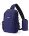ECOHUB AntiTheft Crossbody Bag Men Women RFID Blocking Lightweight Sling Backpack EcoFriendly with 9 Pockets Sturdy SBS Zippers Water Resistant for Travel Work Hiking Outdoor Blue