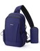 ECOHUB AntiTheft Crossbody Bag Men Women RFID Blocking Lightweight Sling Backpack EcoFriendly with 9 Pockets Sturdy SBS Zippers Water Resistant for Travel Work Hiking Outdoor Blue
