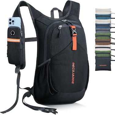 BECOJADDE 20L Small Hiking Backpack for Men Women Foldable Packable Back Pack Ultralight Hiking Daypack for Travel Camping Outdoor Black