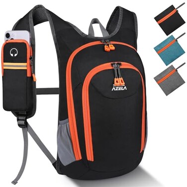 Esup 15L Small Hiking Backpack Foldable Lightweight Travel Day Pack Packable Camping Backpack for Women Men Gray