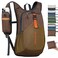 BECOJADDE 15L Small Hiking Backpack for Men Women Foldable Packable Back Pack Ultralight Hiking Daypack for Travel Camping Outdoor Chocolate Brown
