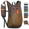 BECOJADDE 15L Small Hiking Backpack for Men Women Foldable Packable Back Pack Ultralight Hiking Daypack for Travel Camping Outdoor Chocolate Brown