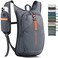 BECOJADDE 15L Small Hiking Backpack for Men Women Foldable Packable Back Pack Ultralight Hiking Daypack for Travel Camping Outdoor Gray