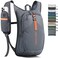 BECOJADDE 15L Small Hiking Backpack for Men Women Foldable Packable Back Pack Ultralight Hiking Daypack for Travel Camping Outdoor Gray