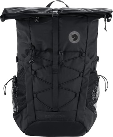 Fj&Atilde;&curren;llr&Atilde;&curren;ven Fjllrven Abisko Hike Foldsack Backpack Lightweight Fabric RollTop Storage Trail Ready Hiking Trekking Black One Size
