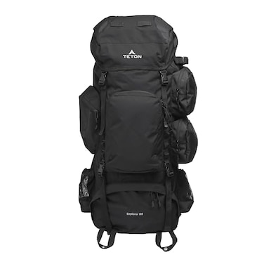 TETON Sports Teton 85L Explorer Internal Frame Backpack for Hiking Camping Backpacking Rain Cover Included Black
