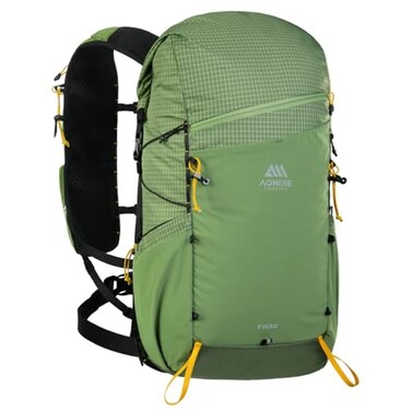 AONIJIE 30L Lightweight Hiking Backpack for Men Adjustable Multifunctional Backpacking Hydration DaypackB Army Green