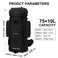IX INOXTO 85L Lightweight Internal Frame Hiking Backpack for Men Women Waterproof Travel Camping Backpack with Rain Cover Black