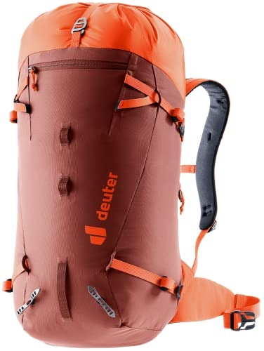 Deuter Guide 30L Backpack I Lightweight Alpine Climbing Mountaineering Pack RedwoodPapaya