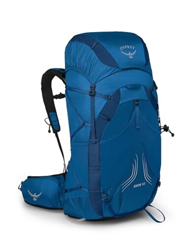 Osprey Exos 58L Mens Ultralight Backpacking Backpack Blue Ribbon SM Extended Fit