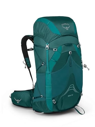 Osprey Eja 58L Womens Ultralight Backpacking Backpack Deep Teal WXSS Extended Fit
