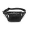 Hearty Trendy Genuine Leather Large 7 Pocket Waist Pack with Organizer Card Slots Black