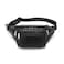 Hearty Trendy Genuine Leather Large 7 Pocket Waist Pack with Organizer Card Slots Black