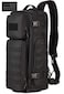 Protector Plus Tactical Sling Bag Military MOLLE Crossbody Pack Assault Range Chest Shoulder Backpack Motorcycle Bicycle Outdoor Daypack Patch Included Black