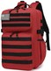 Wotony Military Tactical Backpack for Men Waterproof Daypack 3 Day Assault Pack Molle Bag with Water Bottle Holder Red 25L