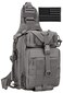 Protector Plus Tactical Sling Bag Military MOLLE Crossbody Pack Chest Shoulder Backpack EDC Diaper Satchel Motorcycle Bicycle Daypack Patch Included Gray