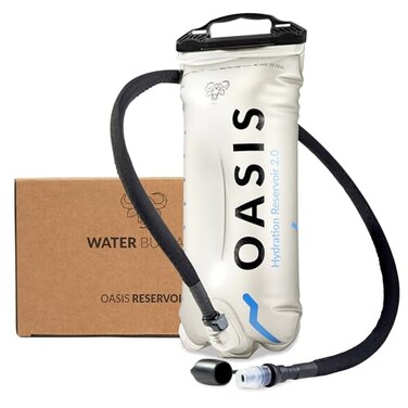 Water Buffalo Oasis Hydration Bladder 2L and 3L Water Bladder for Hiking Backpack Leakproof Design with Insulated Hose and HighFlow Bite Valve