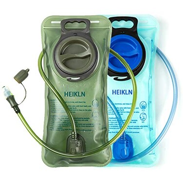 HEIKLN 2 Pack Hydration Bladder 2 LiterLeak Proof Water Reservoir BPA Free Military Water Storage Bladder Bag Hydration Pack Replacement Easy Clean for Bicycling Hiking Camping Hunting Running