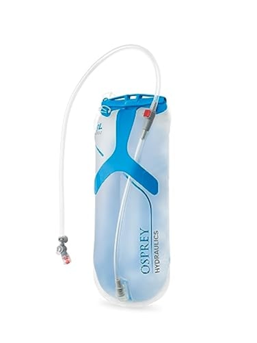 Osprey Hydraulics 3L Backpack Water Reservoir with Bite Valve BPAFree Leakproof Hydration Bladder with QuickConnect and SlideSeal Compatible with Most Hiking and Biking Packs Clear