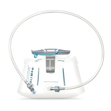 HydraPak Contour Lumbar 15L Hydration ReservoirWater Bladder for Hip and Waist Packs HighFlow Bite Valve Leak Proof and Dishwasher Safe