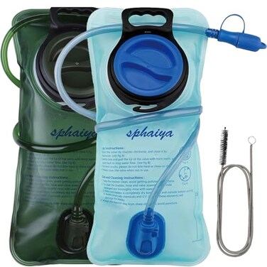sphaiya Hydration Bladder 2L3L Water Storage Bag ReservoirMilitary Hydration Pack Replacement for Hiking Biking Climbing Cycling Running Camping Backpack with Clean Flexible Brush 3LGreenBlue