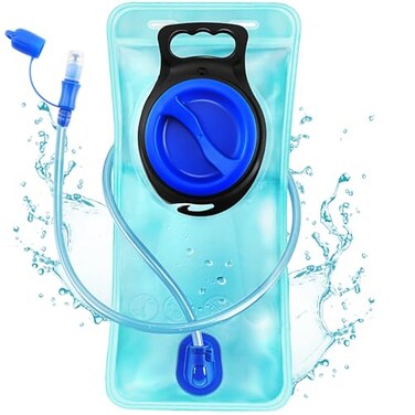 CHERAINTI Hydration Bladder 2L Water Bladder for Hiking Backpack Leak Proof Water Reservoir Storage 2 Liter BPAFree Water Pouch Hydration Pack Replacement for Biking Climbing Cycling Running Blue