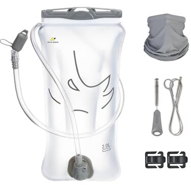 N NEVO RHINO Water Bladder 2Liter LeakProof Water Reservoir BPAFree for Hiking Backpack Water Storage Bag Wide Opening Hydration Bladder for Hydration Pack Replacement for Running Hiking Cycling