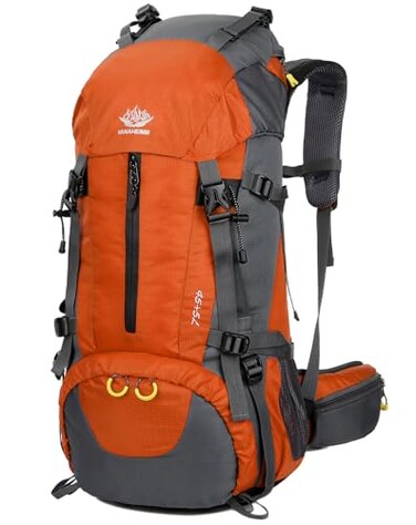 WoneNice 50L455 Waterproof Hiking Backpack Outdoor Sport Daypack with Rain Cover