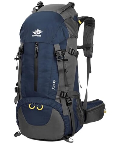 WoneNice 50L455 Waterproof Hiking Backpack Outdoor Sport Daypack with Rain Cover