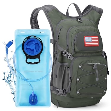 Maelstrom Hydration Hiking Backpack with 2L3L Water Bladder Water Running Backpack Men Women Lightweight Insulation for Hiking Cycling Running Climbing Camping 3Olive Green 3L Bladder