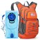 Maelstrom Hydration Hiking Backpack with 2L3L Water Bladder Water Running Backpack Men Women Lightweight Insulation for Hiking Cycling Running Climbing Camping 2Orange 3L Bladder