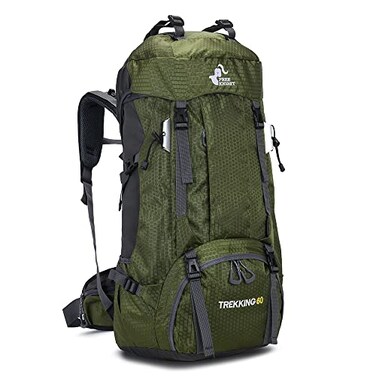 Bseash 60L Waterproof Hiking Camping Backpack with Rain Cover Large Outdoor Sport Travel Daypack Rucksack for Climbing