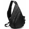 TurnWay WaterProof Sling bagCrossbody BackpackShoulder Bag with USB Charging Port for Travel Hiking Cycling Camping Black Grid