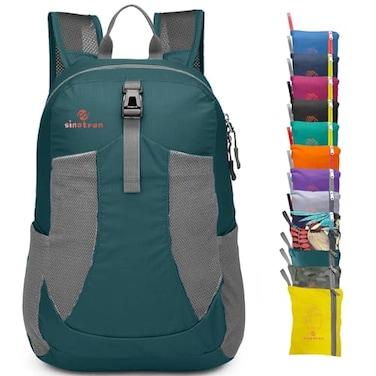 sinotron 22L Lightweight Packable Hiking Backpack Small Hiking Backpack Day Pack for Women Men Travel Camping Vacation Dark Green