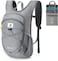 SKYSPER 15L Foldable Hiking Backpack Lightweight Packable Travel Daypack with Chest Strap Small Outdoor Folding Back Pack Collapsible Bag for Women Men Grey