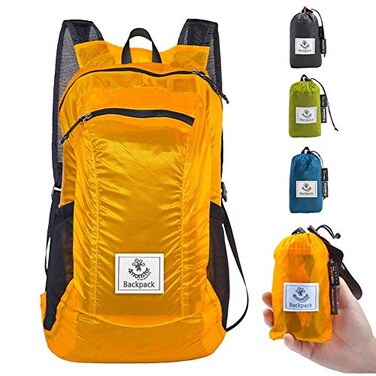4Monster Hiking DaypackWater Resistant Lightweight Packable Backpack for Travel Camping Outdoor Aorange 24L