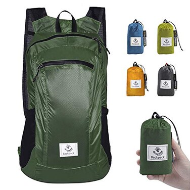 4Monster Hiking DaypackWater Resistant Lightweight Packable Backpack for Travel Camping Outdoor Army Green2 24L