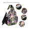 MOSISO Sling BackpackTravel Hiking Daypack Periwinkle Crossbody Shoulder Bag Gray
