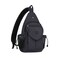 MOSISO Sling BackpackCanvas Crossbody Hiking Daypack Bag with Antitheft Pocket Space Gray