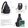 MOSISO Sling BackpackCanvas Crossbody Hiking Daypack Bag with Antitheft Pocket Space Gray