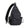 MOSISO Sling BackpackCanvas Crossbody Hiking Daypack Bag with Antitheft Pocket Space Gray