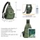 MOSISO Sling BackpackCanvas Crossbody Hiking Daypack Bag with Antitheft Pocket Army Green