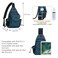 MOSISO Sling BackpackCanvas Crossbody Hiking Daypack Bag with Antitheft Pocket Teal Green