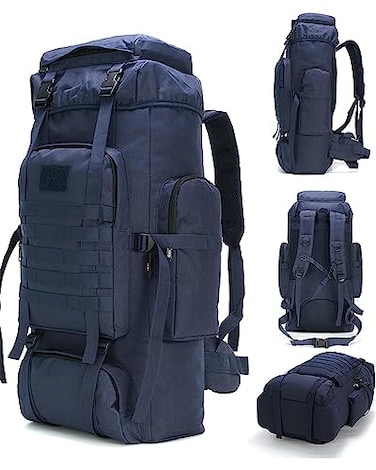 King'sGuard 70L Camping Hiking Military Tactical Backpack Outdoor WaterRepellent Adjustable Sport Bag