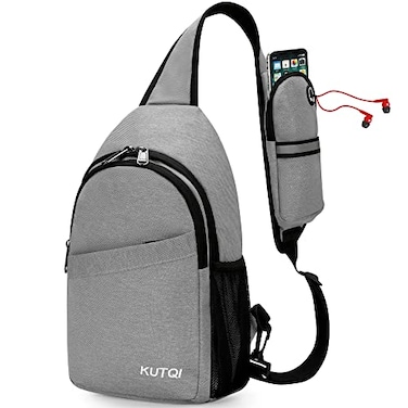 KUTQI Sling Backpack Crossbody Sling Bag for Men Travel Bag Shoulder Bag for Hiking Walking DisneyGrey