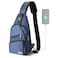 AMJ Crossbody Sling Bag Men Casual Shoulder Backpack Chest Daypack Satchel for Hiking TravelLarge Blue