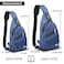 AMJ Crossbody Sling Bag Men Casual Shoulder Backpack Chest Daypack Satchel for Hiking TravelLarge Blue