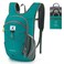 SKYSPER 15L Foldable Hiking Backpack Lightweight Packable Travel Daypack with Chest Strap Small Outdoor Folding Back Pack Collapsible Bag for Women Men Cyan
