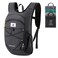SKYSPER 20L Foldable Hiking Backpack Lightweight Packable Travel Daypack with Chest Strap Small Outdoor Folding Back Pack Collapsible Bag for Women Men Black